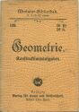 Miniatur-Bibliothek Nr. 115 - Geometrie Konstruktionsaufgaben von O. Cato