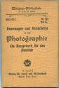 Miniatur-Bibliothek Nr. 360/361 - Neuerungen und Fortschritte in der Photographie