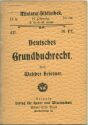 Miniatur-Bibliothek Nr. 411 - Deutsches Grundbuchrecht