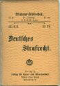 Miniatur-Bibliothek Nr. 413/414 - Deutsches Strafrecht