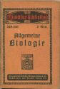 Miniatur-Bibliothek Nr. 548-550 - Allgemeine Biologie von Walter Finkler