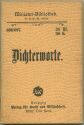 Miniatur-Bibliothek Nr. 696/697 - Dichterworte