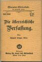 Miniatur-Bibliothek Nr. 857/858 - Die österreichische Verfassung