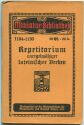 Miniatur-Bibliothek Nr. 1194-1195 - Repetitorium unregelmäßiger lateinischer Verben