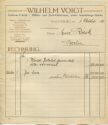 Rechnung 1923 - Wilhelm Voigt Magdeburg