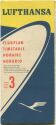 Flugplan Timetable Lufthansa - Gültig ab 12. Januar 1958 - Faltblatt