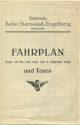 Elektrische Bahn Stansstad-Engelberg - Fahrplan 15. Mai bis 5. Oktober 1929