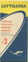 Lufthansa 1958 - Timetable Flugplan ausgehend von Frankfurt 3. Ausgabe