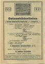 Fahrplan der Ostseebäderlinien 1932 - Stettiner Dampschiffs-Gesellschaft