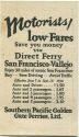 Southern Pacific Golden Gate Ferries Ltd. - automobile traveling - Fahrplan