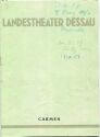 Postkarte - Landestheater Dessau - Spielzeit 1956/57Nummer 33