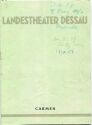 Postkarte - Landestheater Dessau - Spielzeit 1956/57Nummer 33