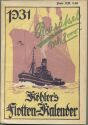 Köhlers Flotten-Kalender 1931 - 328 Seiten mit vielen Abbildungen
