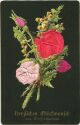 Herzlichen Glückwunsch zur Confirmation - Stoffblumen - 7,5cm x 11,5cm