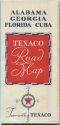 Texaco Road Map 1935 - Alabama Georgia Florida Cuba - 70cm x 76cm