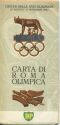 Carta di Roma Olimpica - giochi della XVII Olimpiade 1960