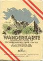 112 Bezau 1953 - Wanderkarte mit Umschlag