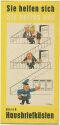 Werbebroschüre der Deutschen Post für Hausbriefkästen 1964