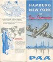 PAA Pan American Airways - Hamburg New York im Super-Stratocruiser - Faltblatt