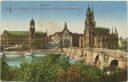 Postkarte - Dresden - Blick auf Hofkirche Schloss und Ständehaus