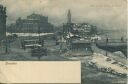 Postkarte - Dresden - Blick von der Terrasse im Winter