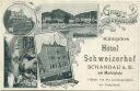 Postkarte - Bad Schandau - Kämpfers Hotel Schweizerhof am Marktplatz