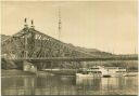 Dresden - LoschwitzbrÜcke mit Fernsehturm - Dampfer Ernst Thälmann - Foto-AK