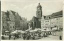 Postkarte - Meissen - Markt - Frauenkirche