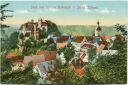 Postkarte - Hohnstein - Stadt und Schloss ca. 1910