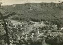 Blick vom Berg Oybin zur Felsengasse - Foto-AK