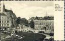 Görlitz - Platz der Befreiung mit Kunstbrunnen und Postamt - Foto-AK