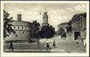 Görlitz - Kaisertrutz mit Reichenbacher Turm und Gerhart-Hauptmann-Theater - Foto-AK 50er Jahre