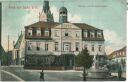Postkarte - Lucka - Rathaus - Wettinbrunnen