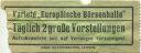 Leipzig - Variet Europäische Börsenhalle - Täglich 2 große Vorstellungen