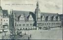 Postkarte - Leipzig - Altes Rathaus mit Siegesdenkmal