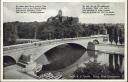 Postkarte - Halle - Brücke und Burg Giebichenstein