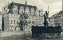 Foto-AK - Naumburg - Markt mit Brunnen und Rathaus