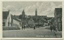 Postkarte - Könnern - Blick auf Kirche und Rathaus 1956