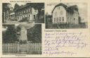 Postkarte - Tautendorf - Schule - Gasthaus zum Hirsch mit Post