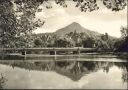 Foto-AK - Jena - Paradiesbrücke mit Hausberg