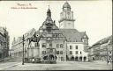 Plauen - Rathaus - König Albert Denkmal