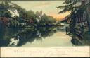 Postkarte - Zwickau - Muldenufer mit Paradiesbrücke