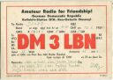 QSL - Funkkarte - DM 3 LBN - German Democratic Republic
