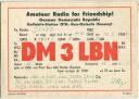 QSL - Funkkarte - DM 3 LBN - German Democratic Republic