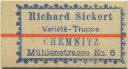 Eintrittskarte - Chemnitz Mühlenstrasse No. 6 - Richard Sickert