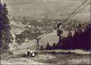 Foto-AK - Oberwiesenthal - Seilbahn - Blick vom Fichtelberg