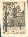 Berlin-Rixdorf - Radierung - Kirche ca. 1940