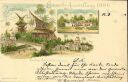 Ansichtskarte - Berliner Gewerbeausstellung 1896 - Deutsche-Colonial-Ausstellung