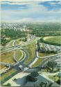 Berlin - Stadtautobahn - Foto-AK Grossformat 1968 Luftaufnahme