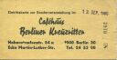 Cafehaus Berliner Kreuzritter - Hohenstaufenstrasse 54a Berlin - Eintrittskarte
